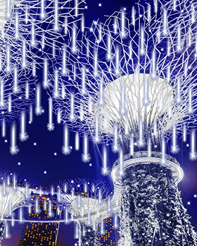 Eagwell METEOR SHOWER LIGHTS-W Christmas Lights Outdoor, 10 Tubes 20 Inch Meteor Shower Lights Led Snow Falling Icicle Cascading Lights thumb #6
