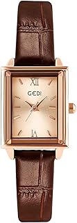 Women Watches Analog Quartz Watch Minimalist Rectangle Dial Watch with Leather Band Business Dress Wrist Watches