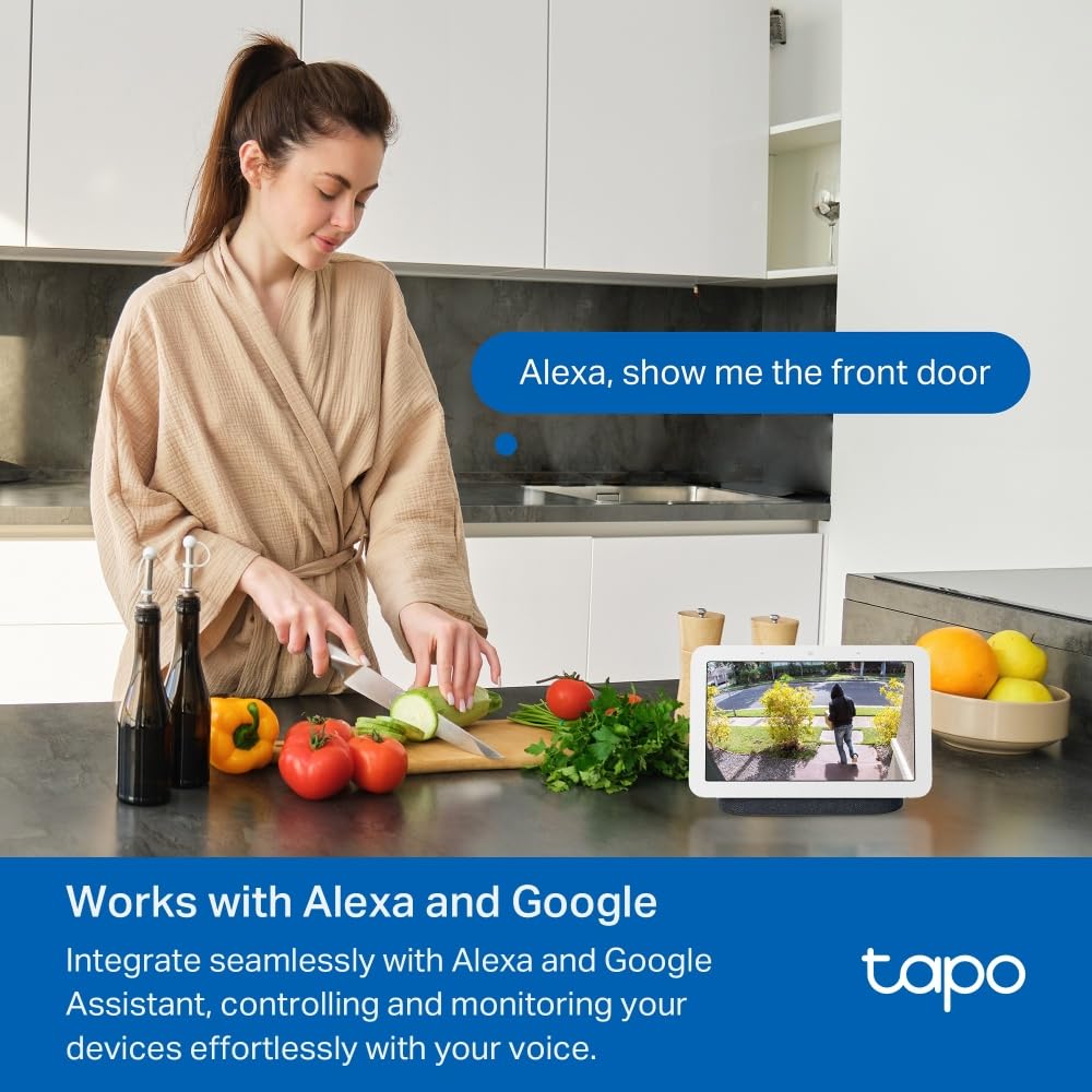 Tapo TP-Link D210 Video-Türklingel Akku (Video Doorbell) | Türklingel mit Kamera, 2K 3MP, Farbe Nachtsicht, Zwei-Wege-Audio, 6400mAh Nicht entfernbarer Akku, KI-Erkennung, Mit Chime