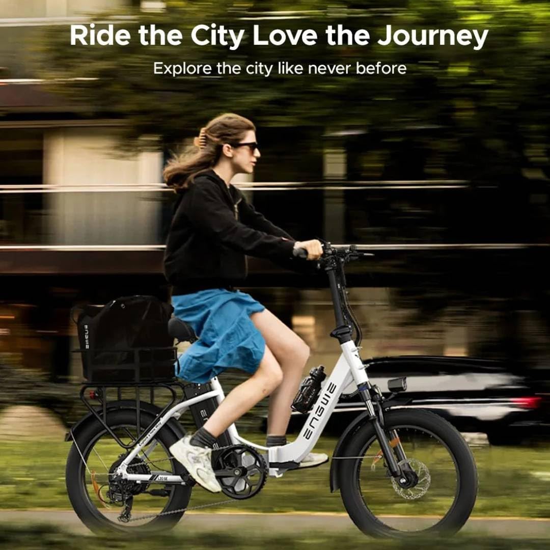 ENGWE L20 SE 250W 20" Faltbares Elektrofahrrad 15,6Ah Klapprad E-Bike | 20x3.0 Zoll, Heckmotor, 7 Gang Schaltwerk, Bis 115KM, Pedelec Citybike für Damen u. Herren