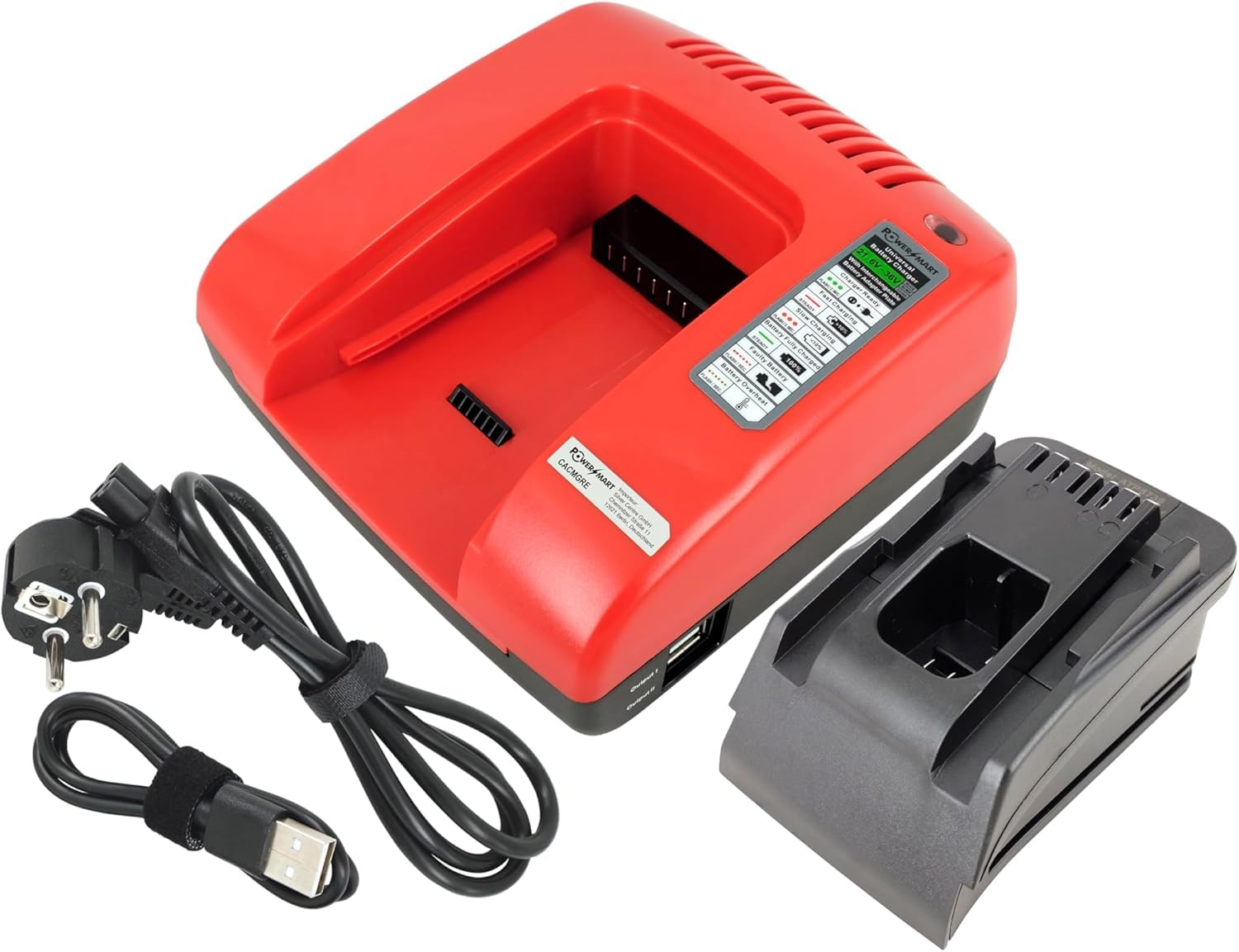 PowerSmart® Caricabatteria per Hilti C 4/36 ACS, B 22/1.6, B22/2.6, B22/3.3, B36/3.9, AG 125-A22, HDE 500-A22, SCM 22-A, SCW 22-A, SF 22-A, SFC 22-A, SFH 22-A