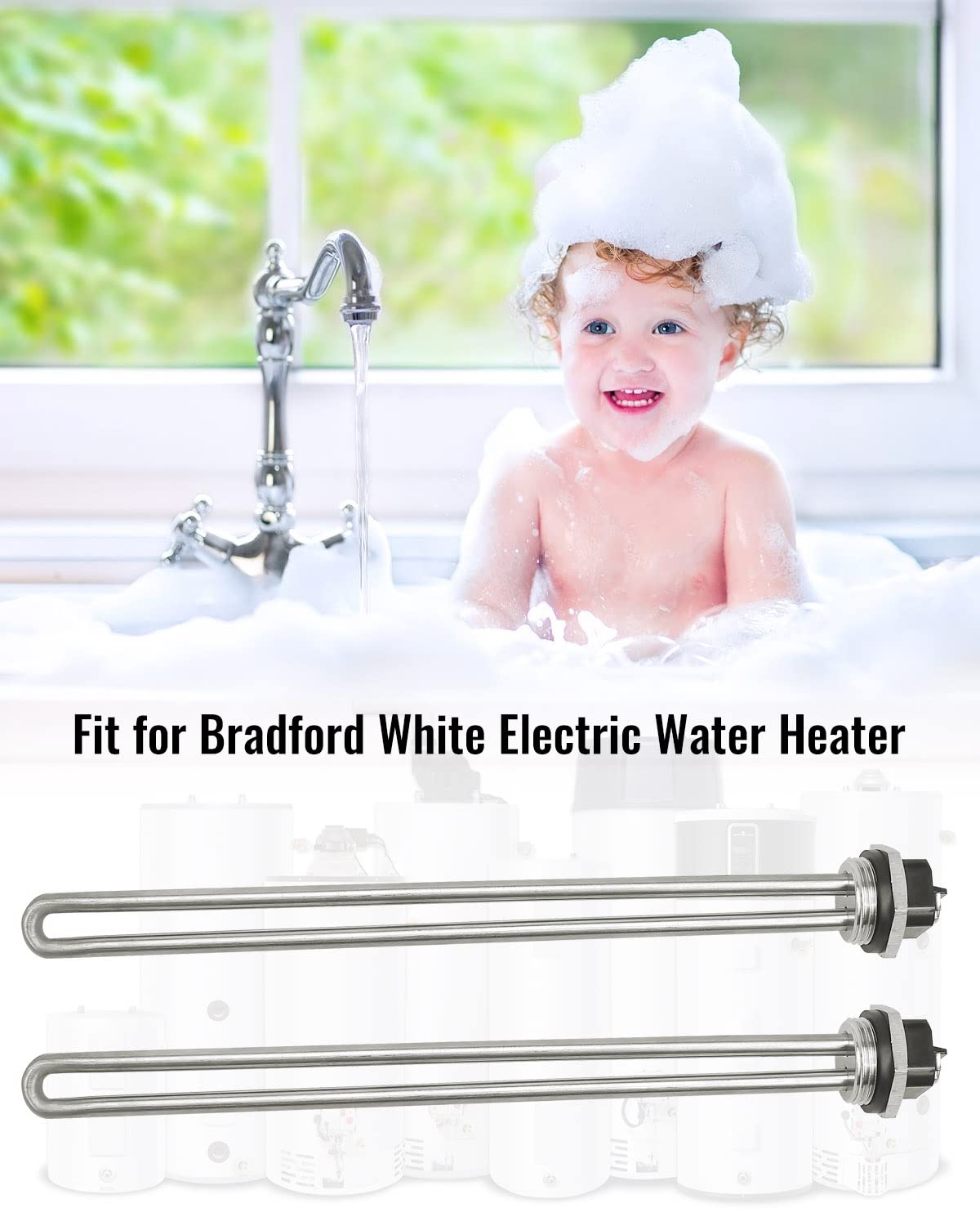 Water Heater Heating Element Replace 2654864200 265-48642-00 415-48642-00  Fit for Bradford White Water Heater, 208V 3500W and 240V 4500W 2PCS, Heating  Elements - Amazon Canada
