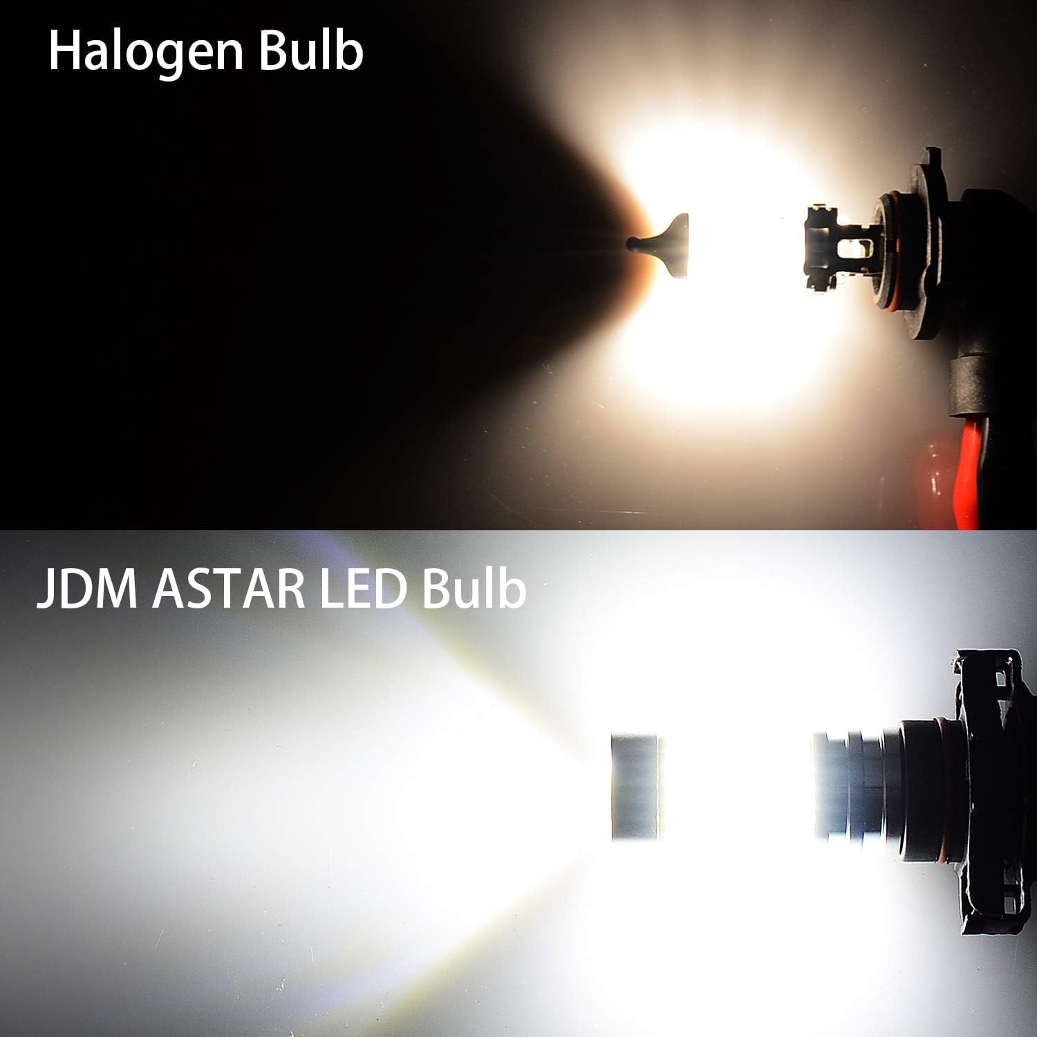 JDM ASTAR Super Bright White 144-EX Chipsets H10 9140 9145 LED Fog Light Bulbs with Projector