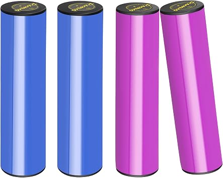 RANMING Hand Shaker Percussion Set 4PCS Stainless Steel Cylinder Shaker Percussion Instrument,Latin Shaker Percussion for Studio, Band, Drummers