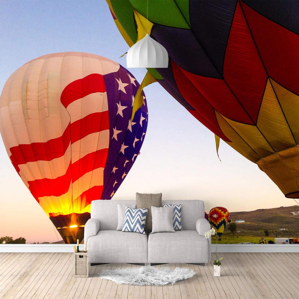 Fotomurales Autoadhesivo globo aerostático 200x140cm Decoración de Pared decorativos Murales moderna de Papel Pintado Sala Living Oficina Dormitorio