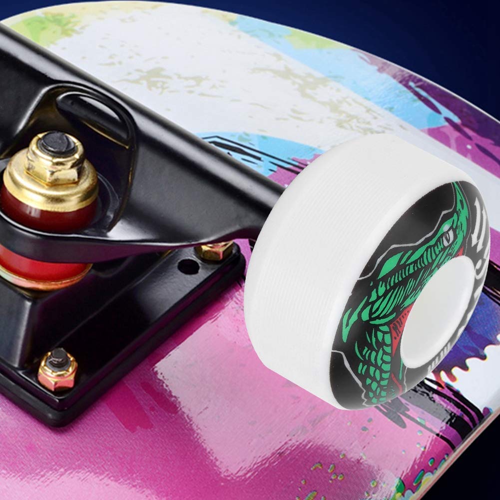 Alomejor Ruote Skateboard Street Cruiser 54x32mm Set 4 Pezzi per Tavola Lunga Accessori Skateboard Ruote Strada Adesive Antiscivolo