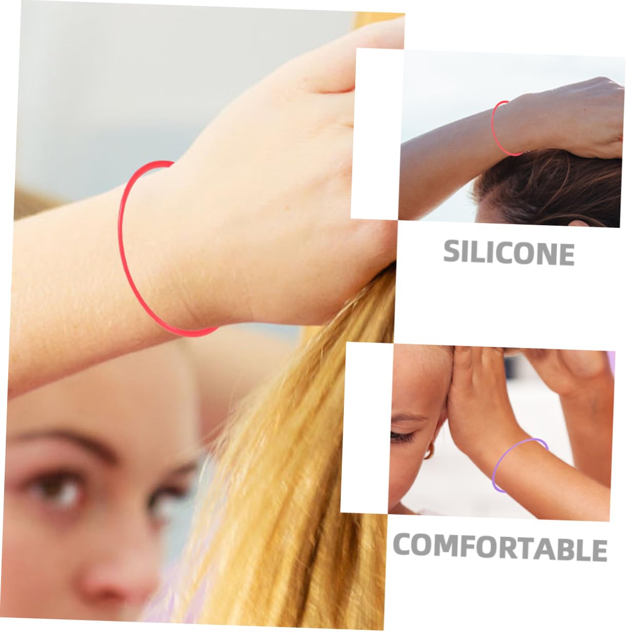bracelet élastique barrette barettes Bracelets de mode bracelets pour poignet bracelet pour femme bijoux des années 80 Accessoires des années 90 pour femmes Gel de silice