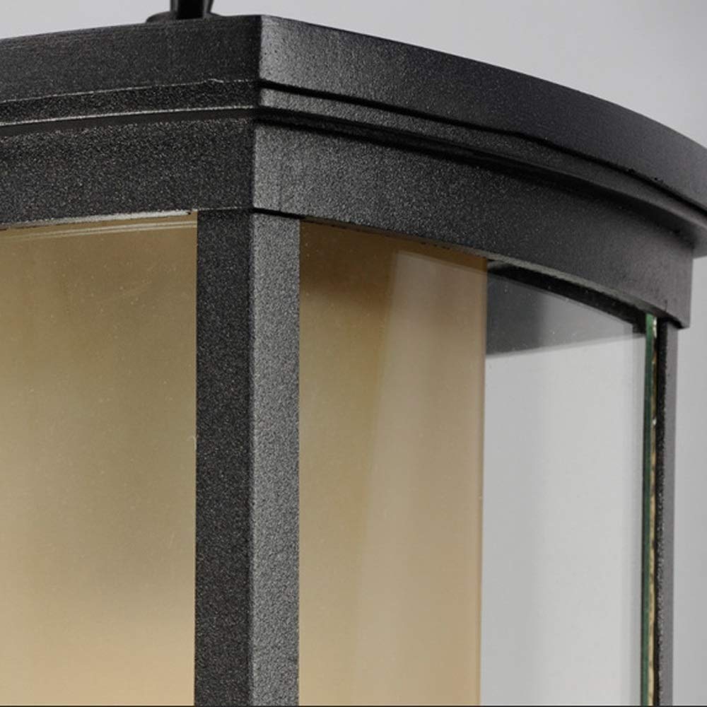 lampy wiszące, Zewnętrzna aluminiowa lampa na werandę, szklana latarnia, metalowa wisząca patio, wodoodporna, winnica, urządzenie oświetleniowe E27 Edison