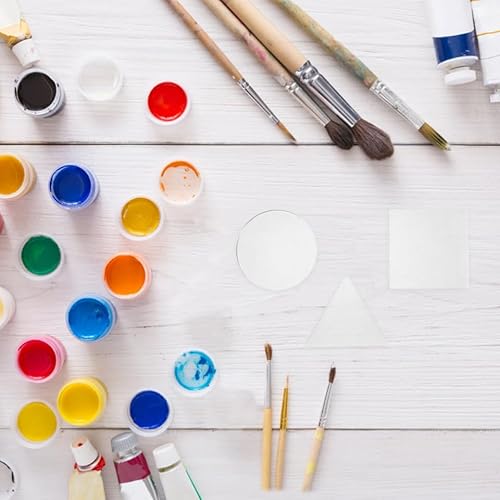 DIYEAH 3-teilige Gelplatte: Wiederverwendbare Geldruckplatte, dreieckig, rund, quadratisch – Druckzubehör für Bastelarbeiten, Journaling, Monoprinting, Kartenherstellung