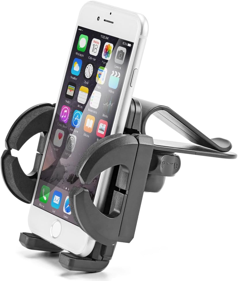 Visor Mount - iKross Clip On Sun Visor Mount Holder Car Kit - Black For Apple iPhone 6S 6S Plus/Samsung Galaxy S7 / S6, S7 Edge/S6 Edge/HTC One M9 (2015)