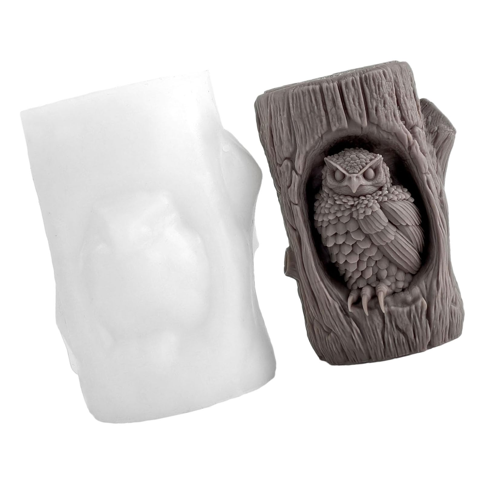 LUCKGONI Creative Owl Shaped Relief Candle Silicone Mold For Scented Candle Soap And Home Decoration Creative