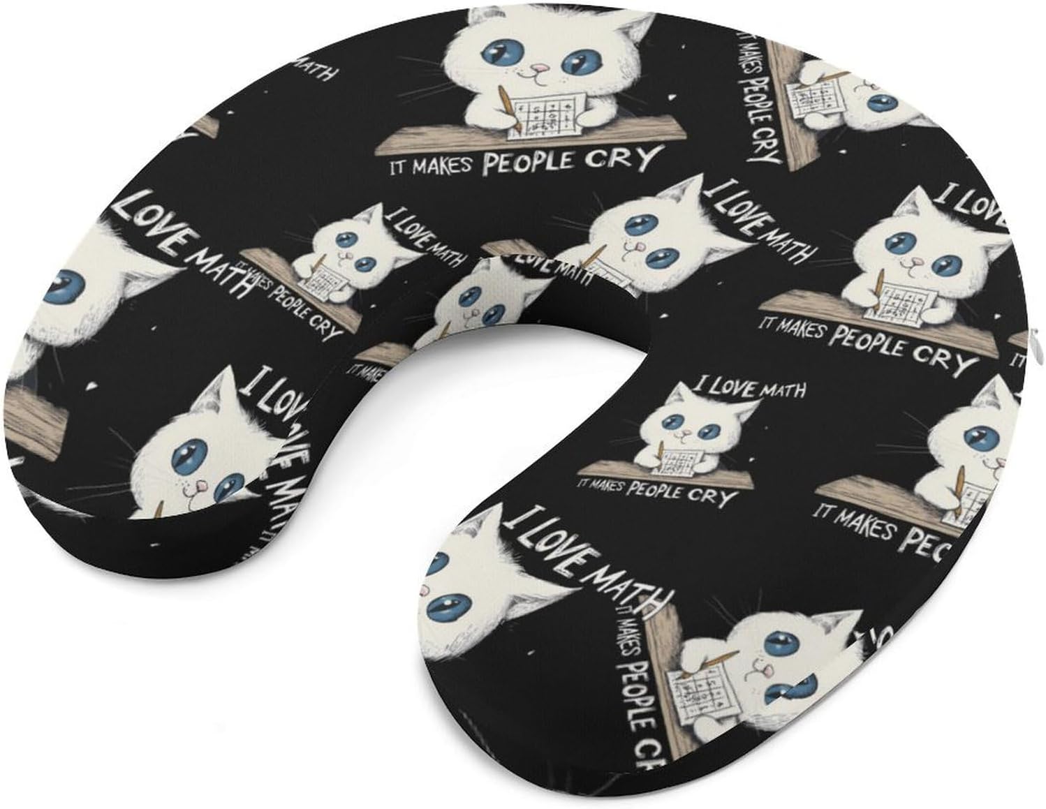 Cats Love Math Memory Foam Pillows U Shaped Travel Neck Pillow