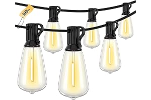 Outdoor String Lights: 100FT of Warm Illumination for Your Backyard Oasis