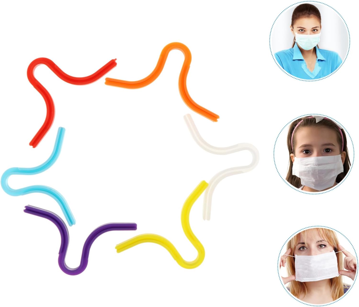 NUOBESTY 18pcs Silicone -Fog Nose Bridge Clips Nose Pads for Glasses Masks and Comfortable Fit for Users and Design
