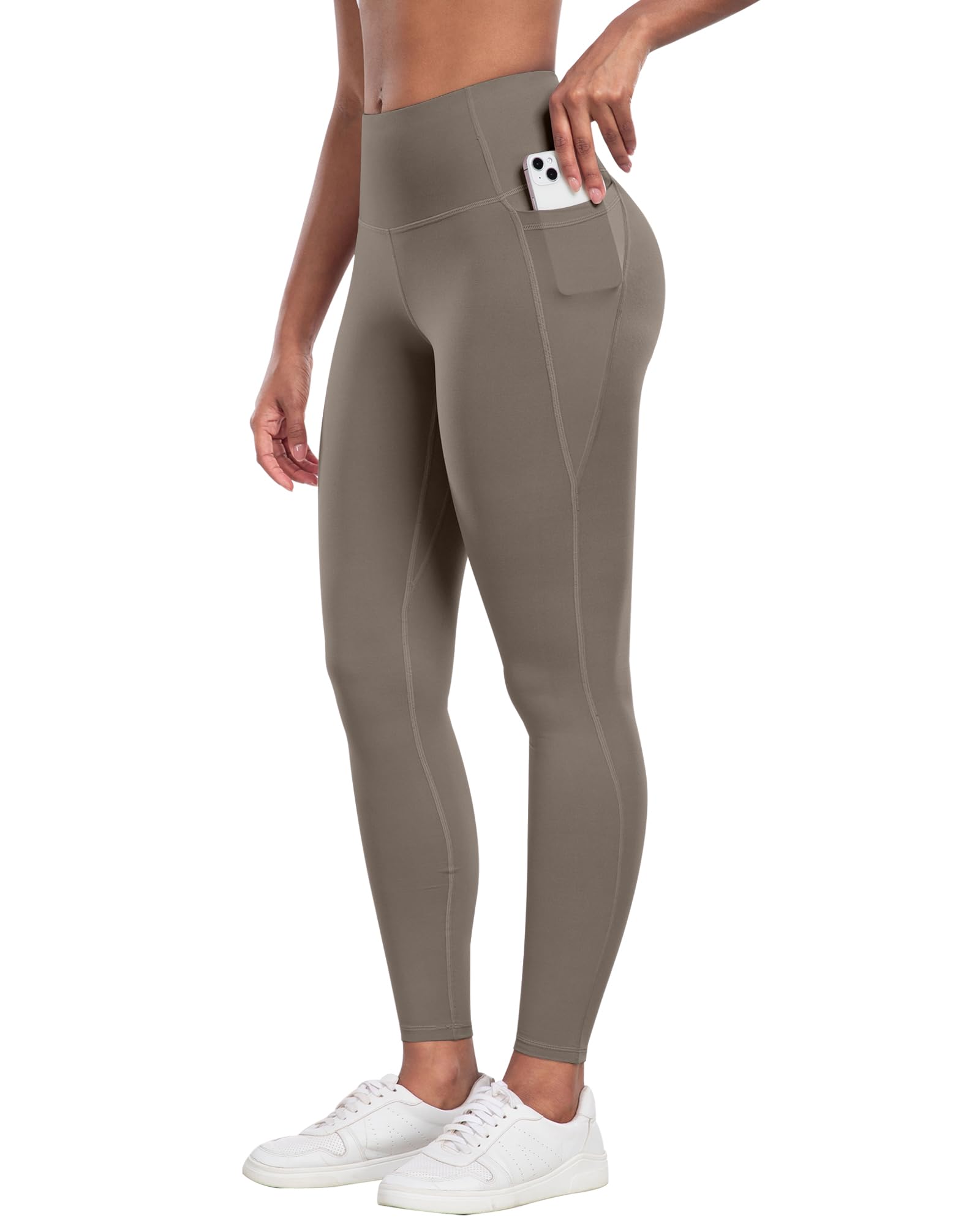 CHRLEISURE Leggings with Pockets for Women - Tummy Control High Waisted Soft Workout Yoga Pants