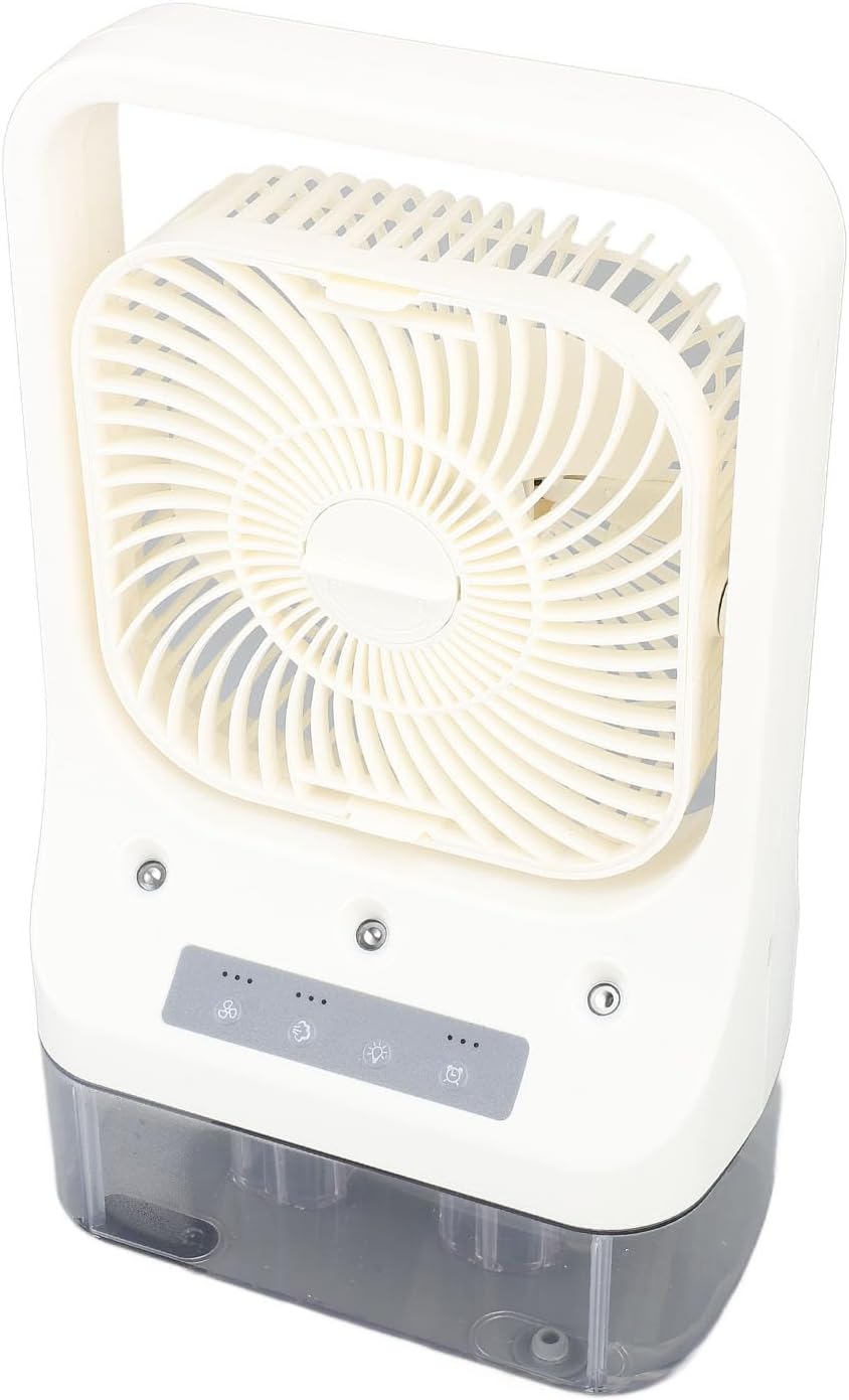 Yinhing Portable Humidifying Fan Cooler Quiet 3 Speed Modes Auto Timing Cool Mist Evaporative Fan Mini Air Conditioner for Home Office ABS USB Powered 12 x 10 x 33 5 cm
