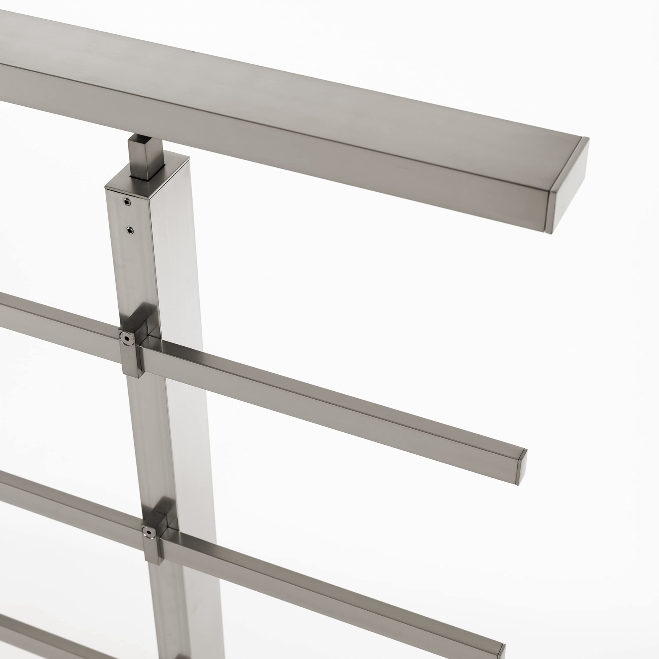 DOLLE Brüstungsgeländer Set aus Aluminium seitliche Montage eckiges Design 150 cm