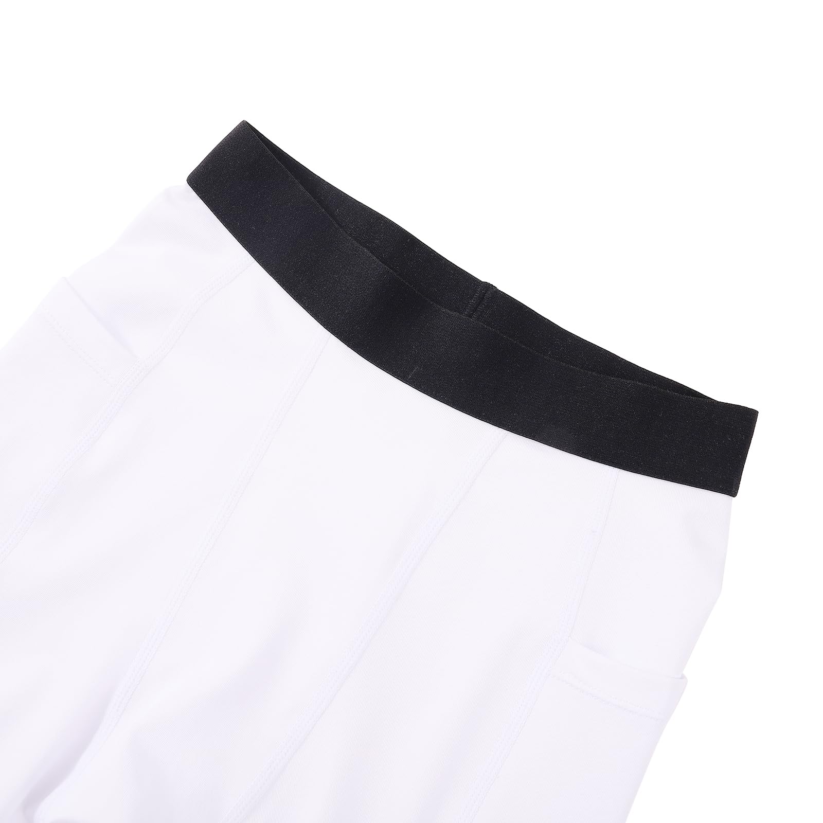Valcatch Single Leg 3/4 Compression Tights avec Poches Pantalon de Sport Pantalon de Compression One Leg Basketball Leg Sleeves Base Layer