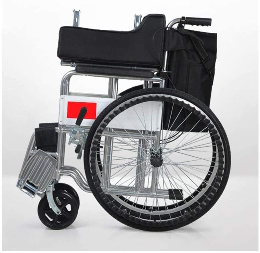 Silla de Ruedas Ultraligera Plegable,Silla de Ruedas de Transporte Portátil,Silla de Ruedas de Aluminio Deportiva Manual Autopropulsada
