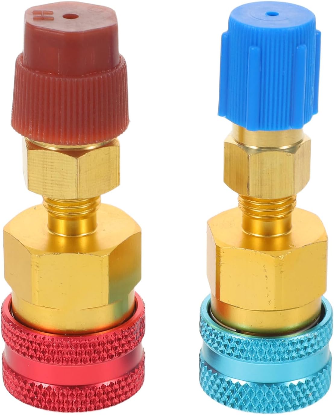 CHILDWEET R1234yf Refrigerant Filling Adapters Quick Coupler Kit with High and Low Side Air Conditioner Hose Connectors for Automotive Ac Repair and Recharge