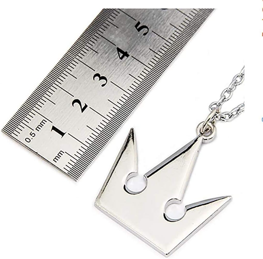 yakangda Kingdom Hearts Sora Necklace Plated Halloween Cosplay Costume Sora Necklace Silver Crown Pendant Necklace Accessory thumbnail