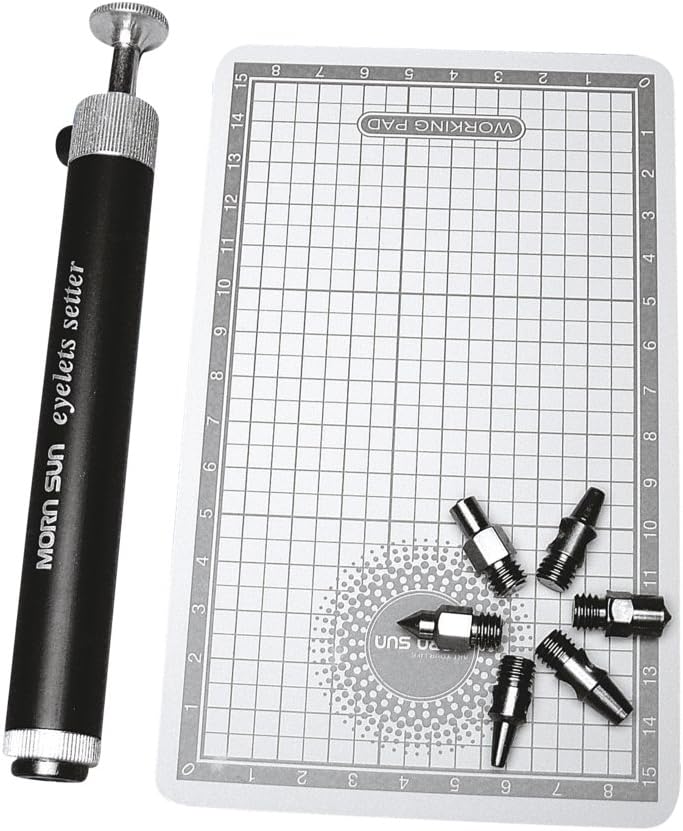 Rayher Eyelet Setter and Hole Punch for Card Making, Scrapbooking and