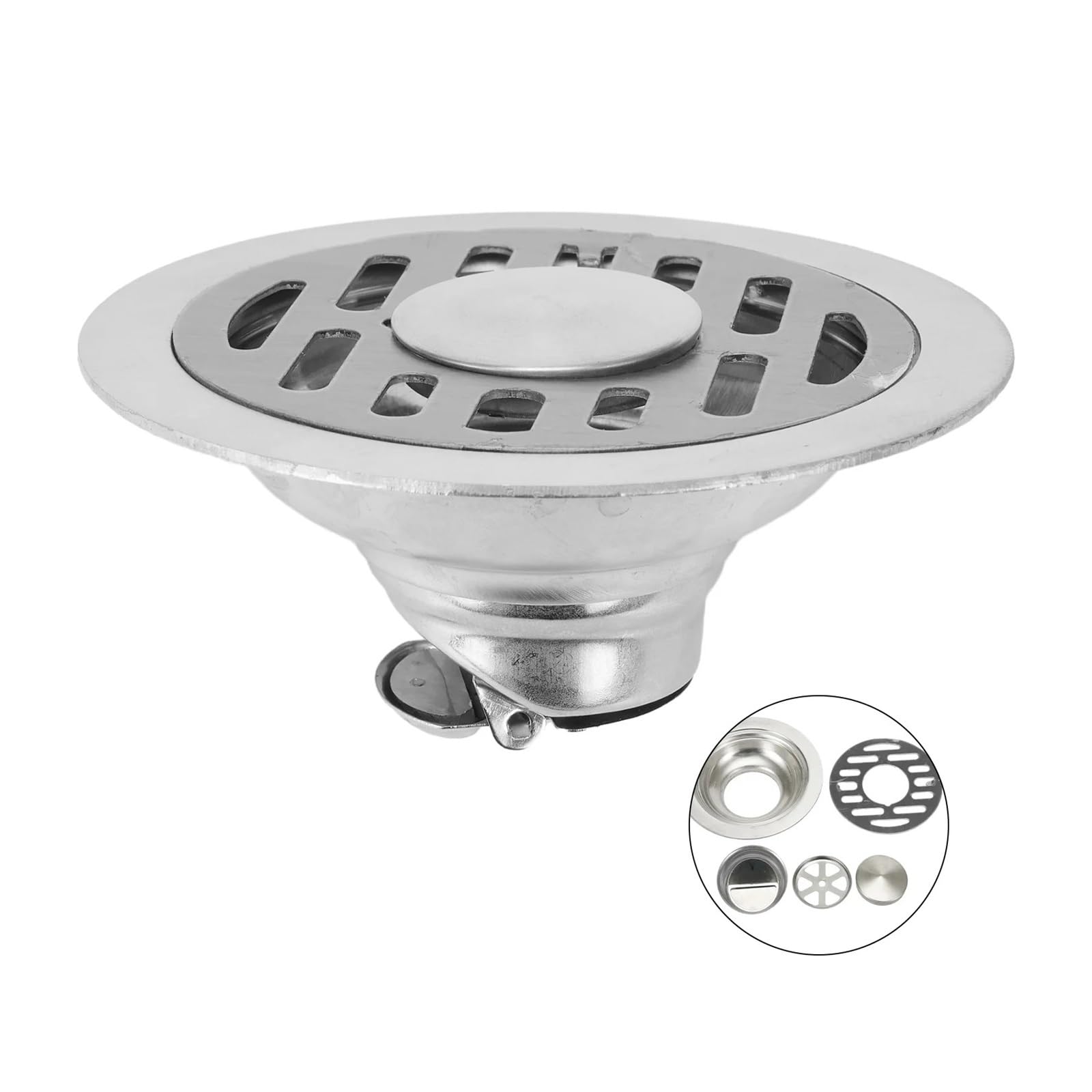 Drain de sol anti-odeur de 10cm avec double filtrage pour douche de salle de bain et cuisine