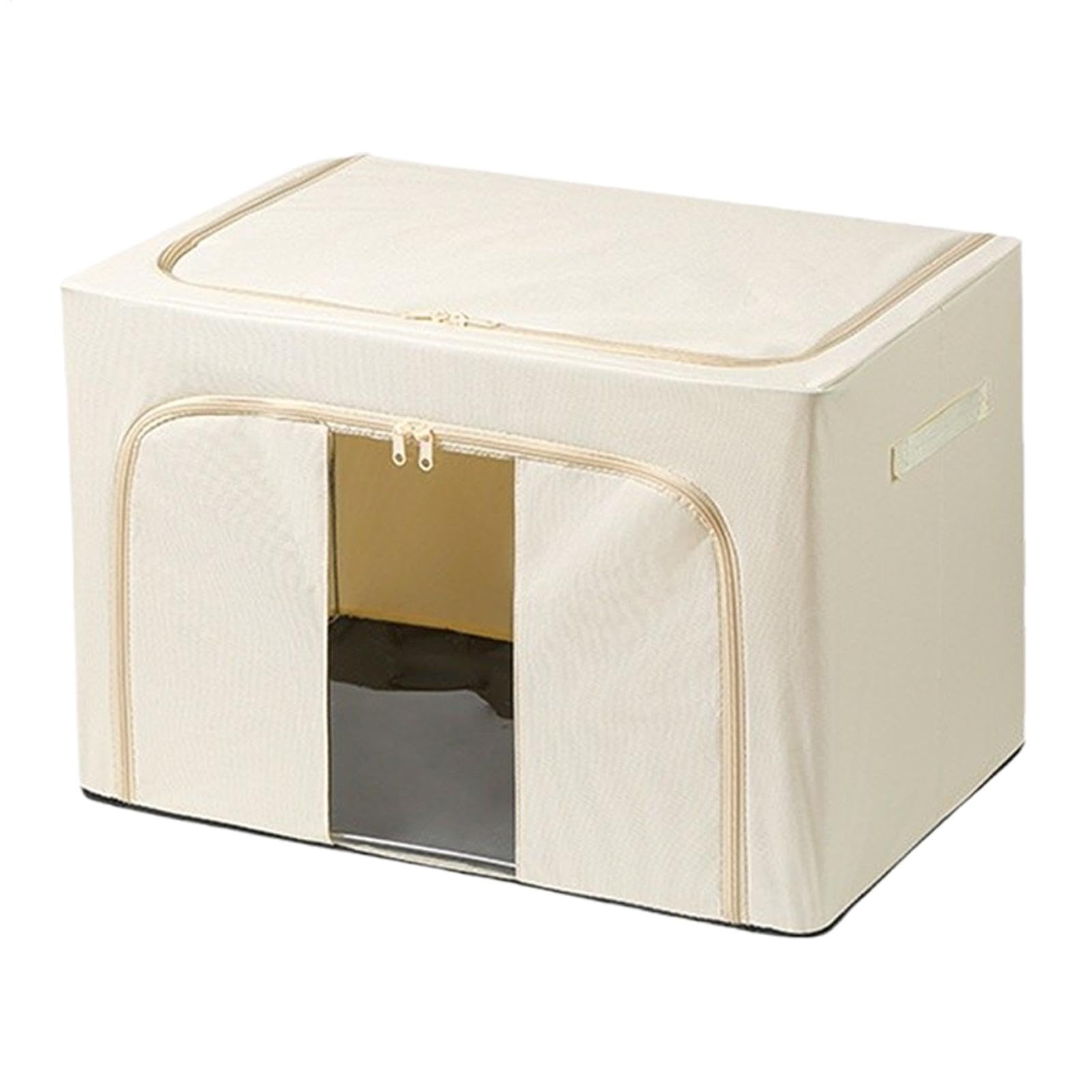 Boîte de rangement pliable à fermeture et couvercle en textile premium pour penderie