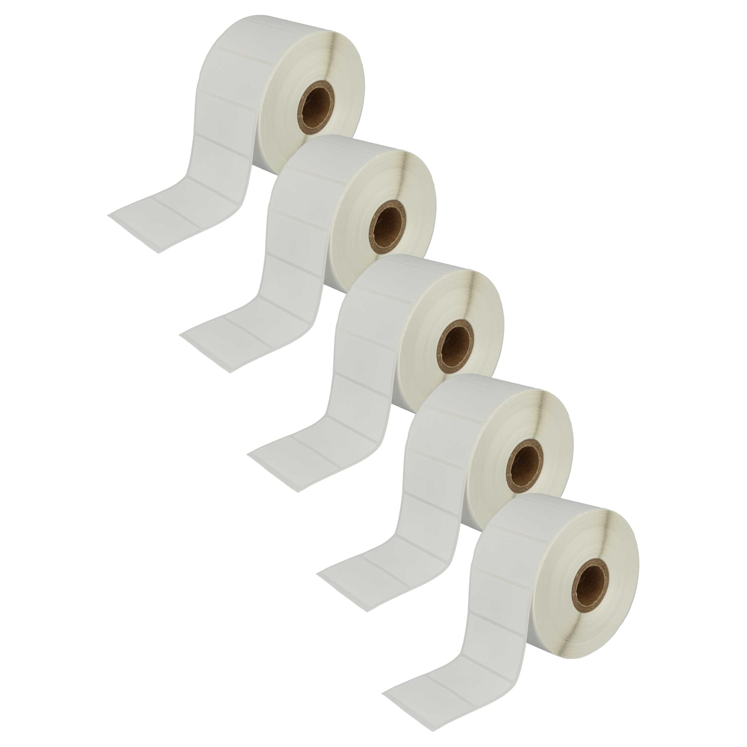 vhbw 5x rotolo etichette 51mm x 26mm (1552 etichette) compatibile con Brother TD-2130, TD-4100N, TD-4100, TD-4000, TD-2130N etichettatrice