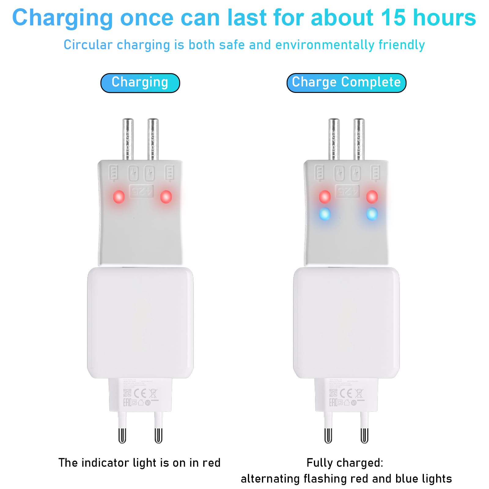 Lot de 9 piles CR425 compatibles avec les flotteurs LED - Rechargeables - Pour cloches d'alarme de pêche et flotteurs de pêche - Avec chargeur et batteries