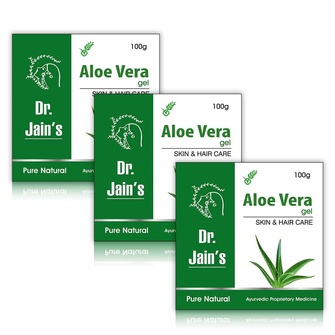 DR.JAIN'S Aloe Vera Gel, Multi-purpose Use for Face, Body, Skin and Hair -100g Pack of 3