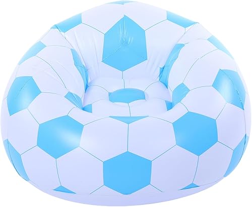 Miniatura 5 de Zerodis Silla inflable con diseño ergonómico, puf, pelota de fútbol, tumbona inflable portátil para acampar al aire libre, playa, piscina, fiesta,