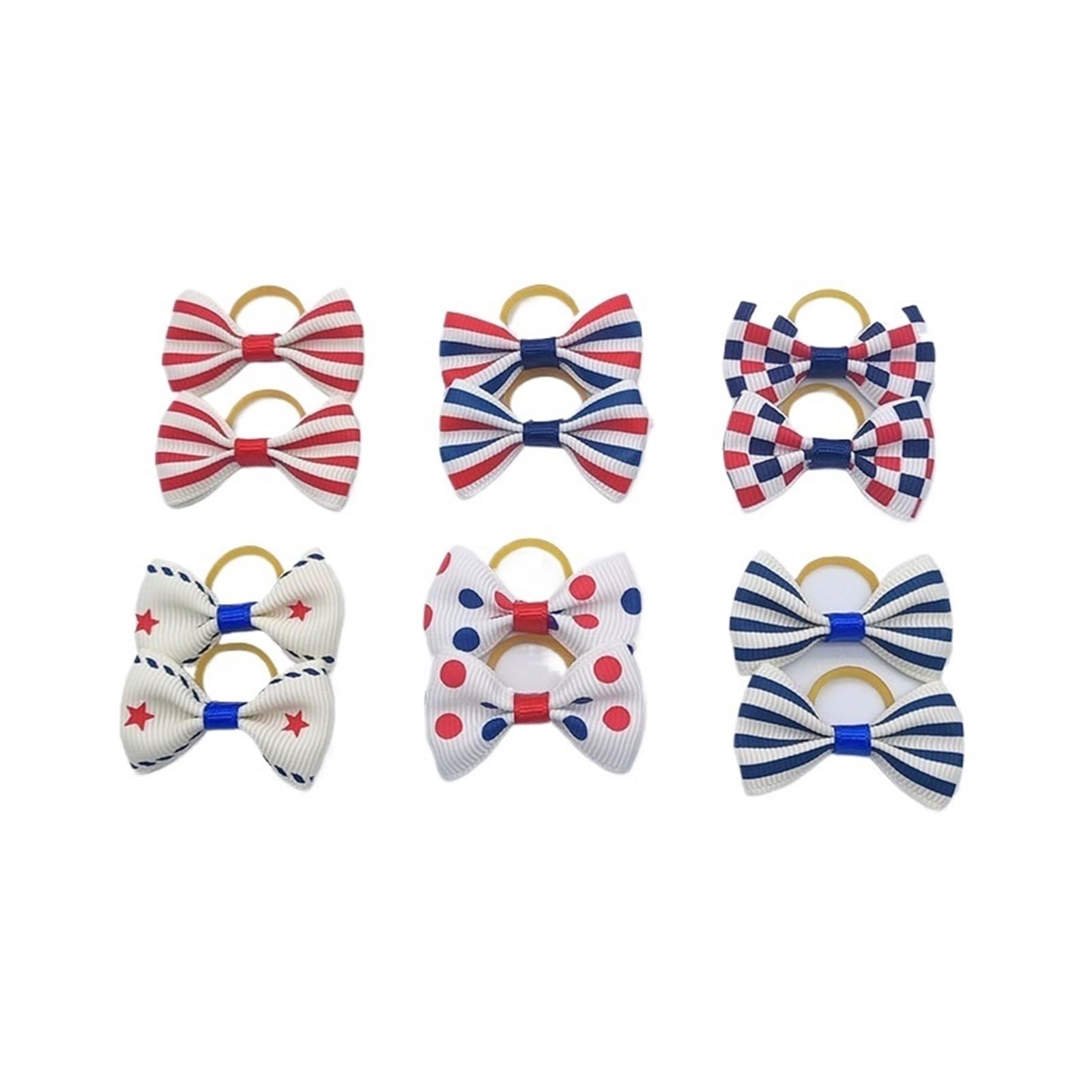 Pinces à poils d'animaux et élastiques pour chiens : lot de 100 nœuds mignons multicolores