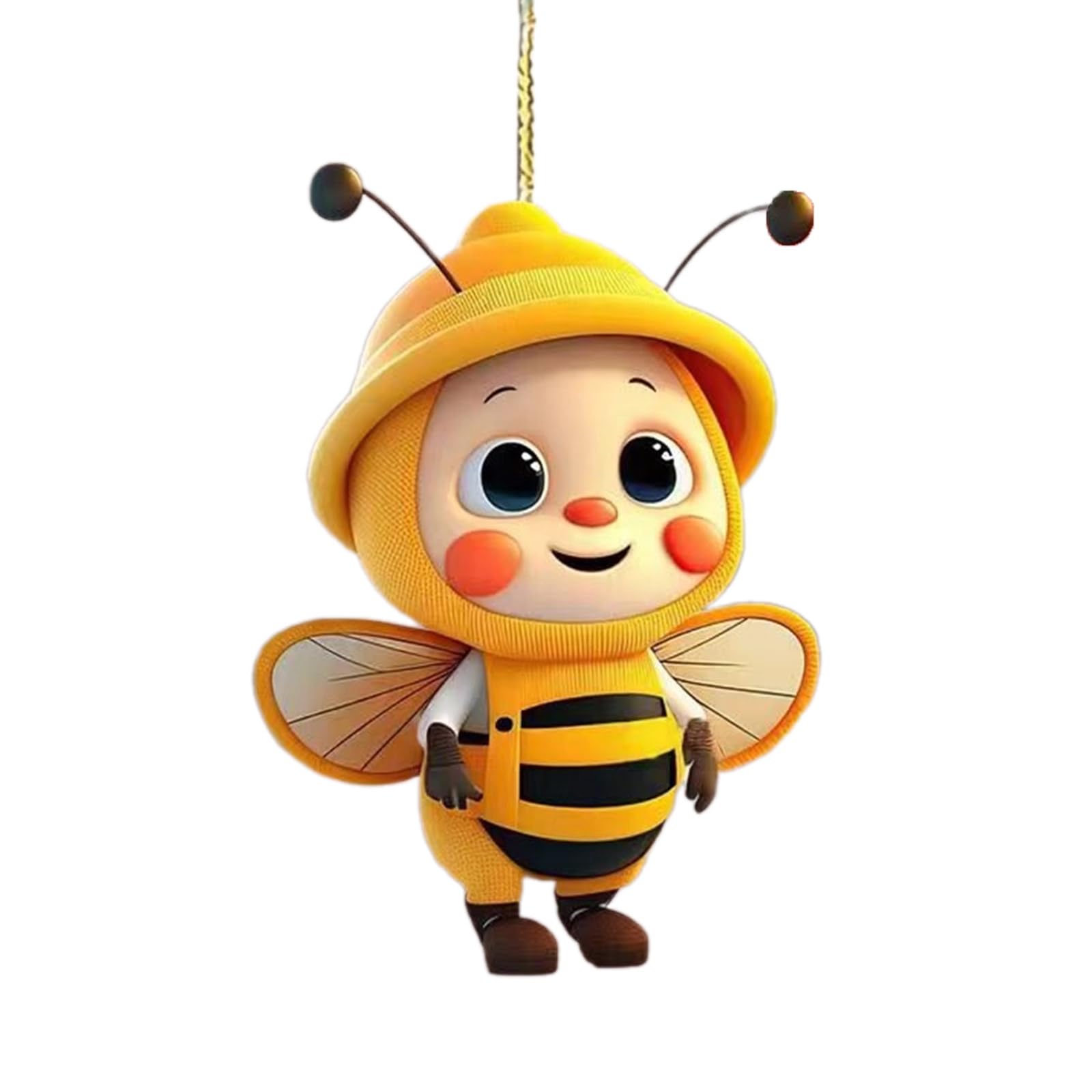 Kalttoy Bees Car Ornament, Acrylic Car Rear View Mirrorr Hold Mirrorr Hangings Decorations Bag Hangings Ornament