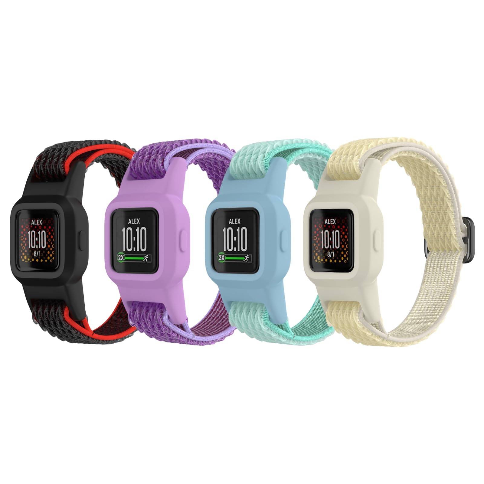 ESeekGo Elastic Bands Compatible with Garmin Vivofit Jr 3 Bands for Kids, 4.7-7.0 Inches (120mm-180mm) wrists, Nylon, no gemstone