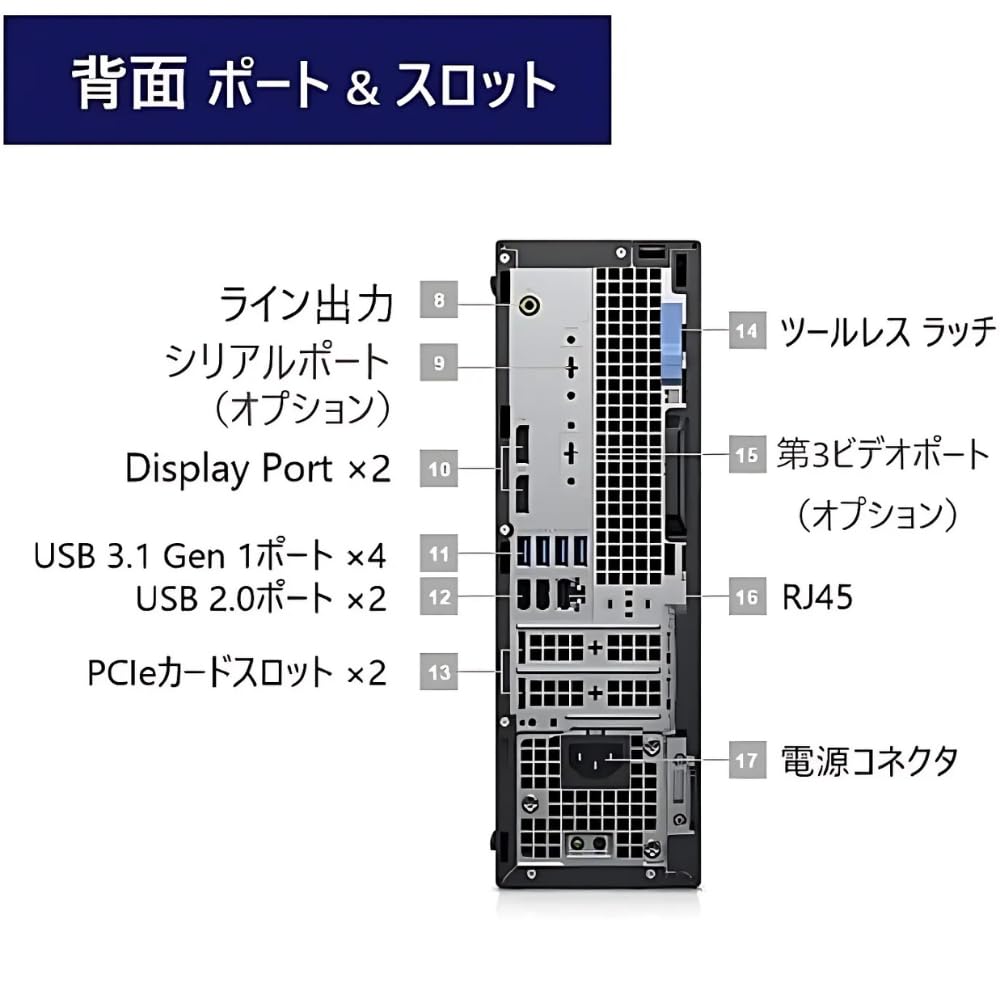 Corei5 8500／無線LAN内蔵／16GB／SSD512G／HDD1TB④ Amazon.co.jp: 【整備済み品】TcaraT デスクトップパソコン DELL