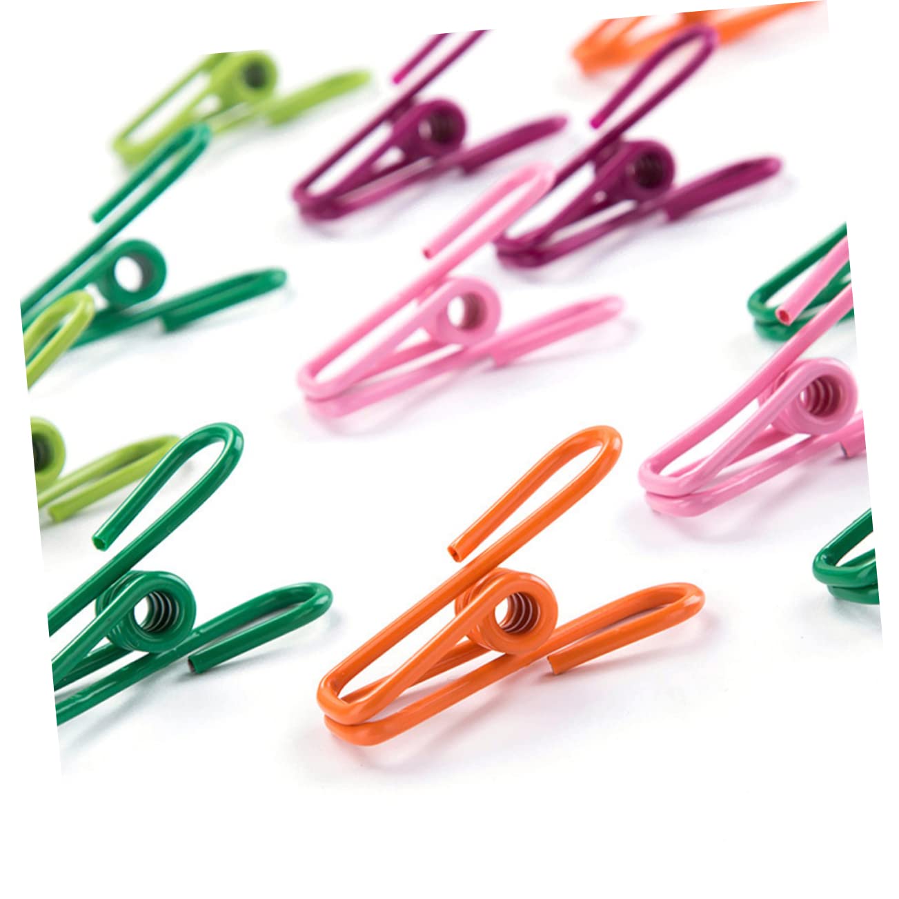 LABRIMP Pinzas para Secar Ropa Coloridas 70 Pcs Antideslizantes Resistente al Viento Plástico y Metal para Ropa Interior Calcetines Toallas Uso