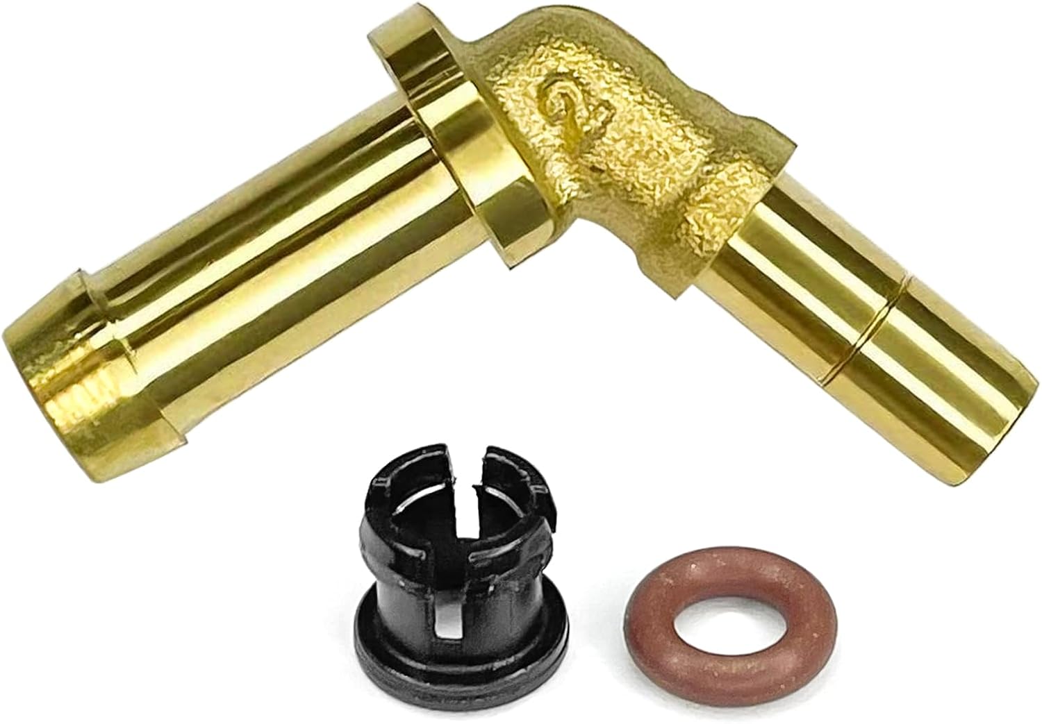Car Hose Connector Kit for Jaguar Land Rover Accessories, Brass Thermostat Water Outlet Hose Connector Barb LR049990 for Jaguar XF XJ XK Land Rover Range Rover/Sport Discovery 4 Velar Tube Kit