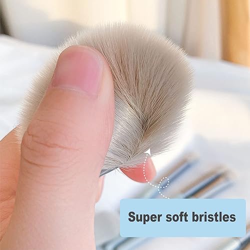 Miniatura 6 de Juego de 8 brochas de maquillaje, brochas de maquillaje, mezcla de base para rubor, corrector de sombra de ojos, delineador de ojos, juego de