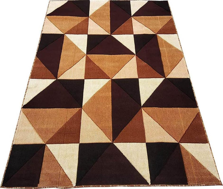 Image of Soft Premium Multi Color Carpet 5x7 ft - Washable, Anti-Skid, Fade-Resistant Acrylic Rug for Living Room, Hall, Bedroom, Modern Decor