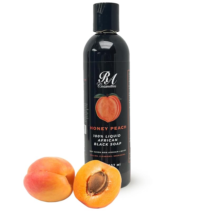 Sabonete líquido preto africano RA COSMETICS Honey Peach, 240 mL