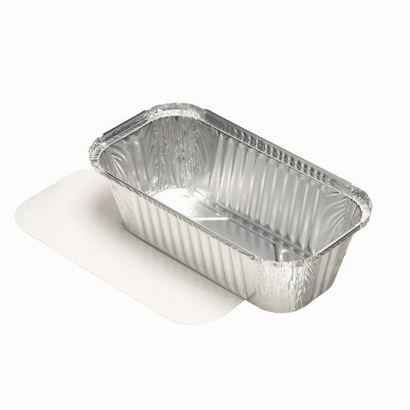 100Ciotole, coperchio in alluminio + einleg, cartone PE con rivestimento quadrato 1,5L 24,8cm x 12,8cm x 7cm
