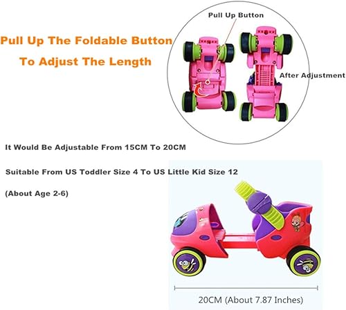 Miniatura 5 de Patines de ruedas ajustables para niños y niñas con bloqueo de ruedas para principiantes y bebés