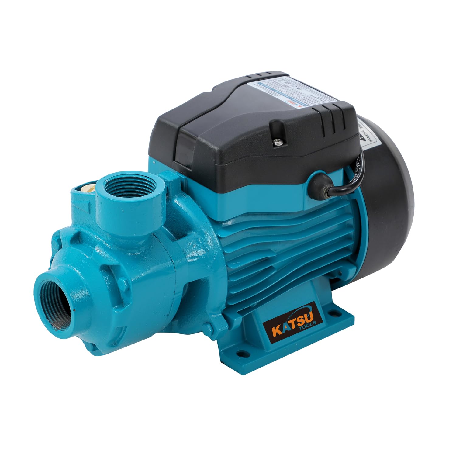 KATSU Tools Electric Centrifugal Peripheral Water Pump 1/2 HP 220V for Clean Water, Suitable for Home Pond Garden Farm Tank 151112