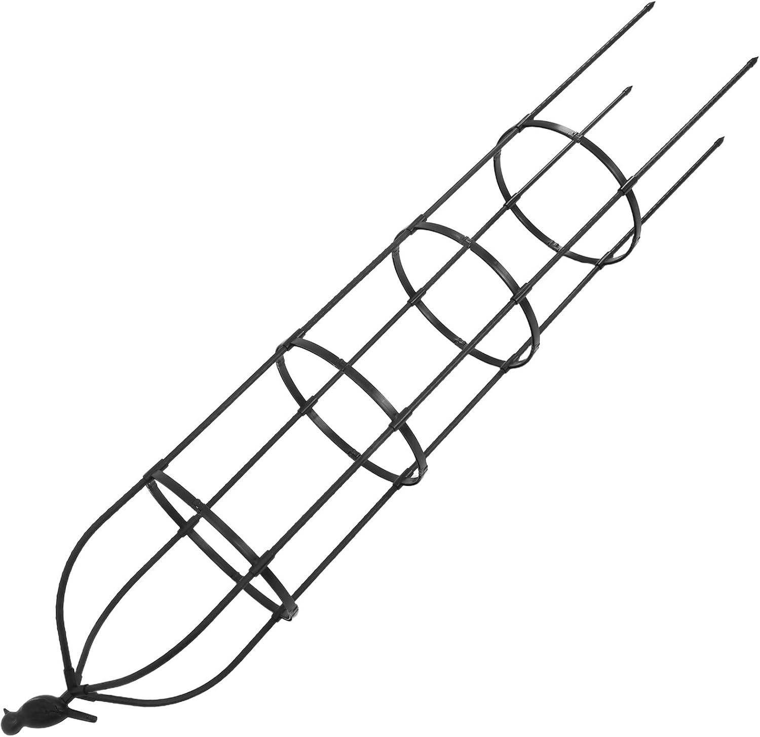 Metal Garden Trellis Plant Support for Climbing Roses and Peonies, Outdoor Iron Obelisk Frame with Bird Design, 31.7cm Diameter X 175cm Height, Heavy Duty Pergola Trellis for Patio