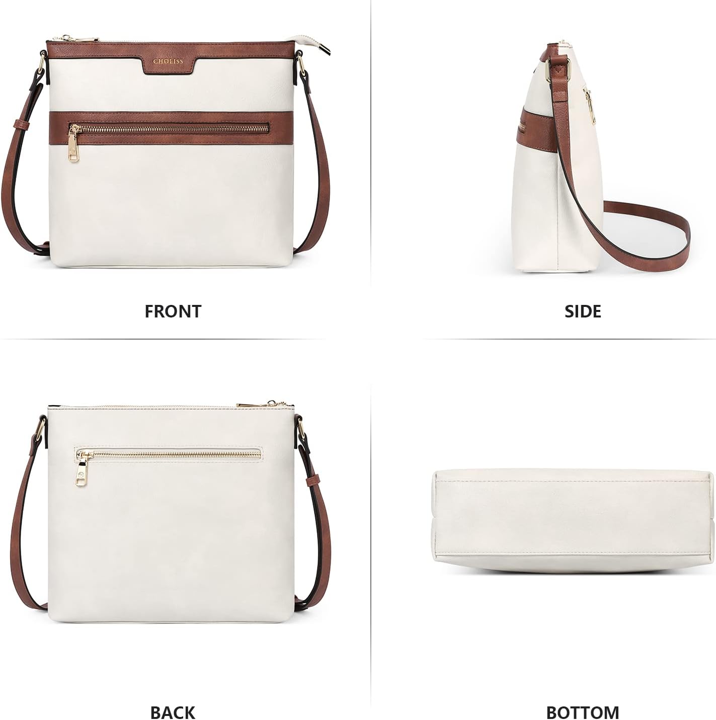 CHOLISS Crossbody Bags for Women, Purses for Women Handbags with Vegan Leather, Travel Purse Over Shoulder Bag - Image 6