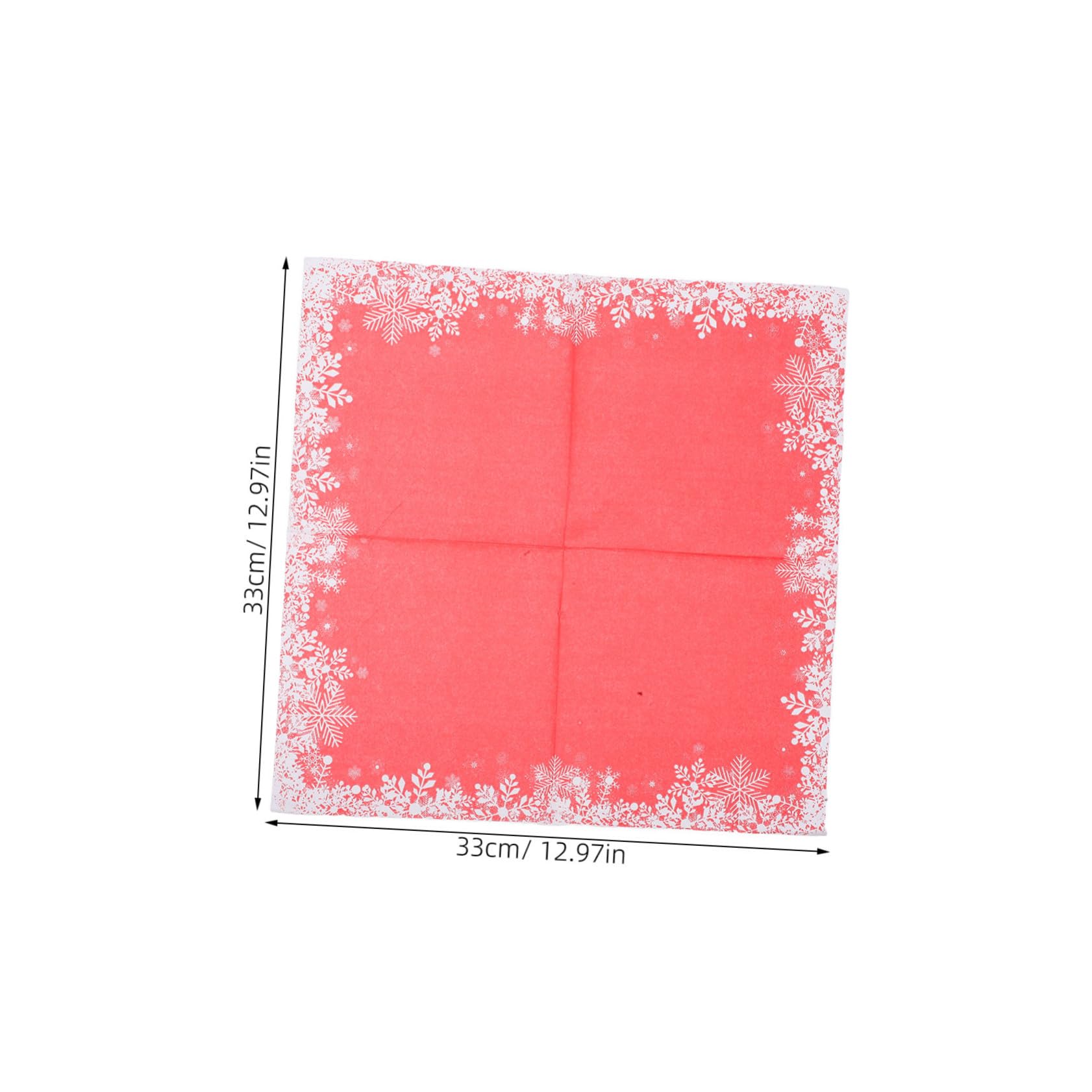 100 piezas Servilletas Desechables de Papel con de Rojos y para Fiesta Navideña Absorbentes y Decorativas para Mesa de de Invierno