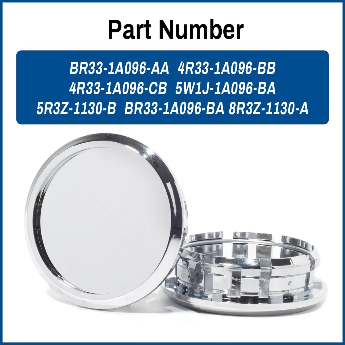 2.66In Wheel Center Cap for 2005-2014 Ford Mustang 16'' 17'' 18'' Rim Hubcap PN: BR33-1A096 4R33-1A096 5W1J-1A096 4R3Z-1130 5R3Z-1130 8R3Z-1130 , 4 PCS, Chrome