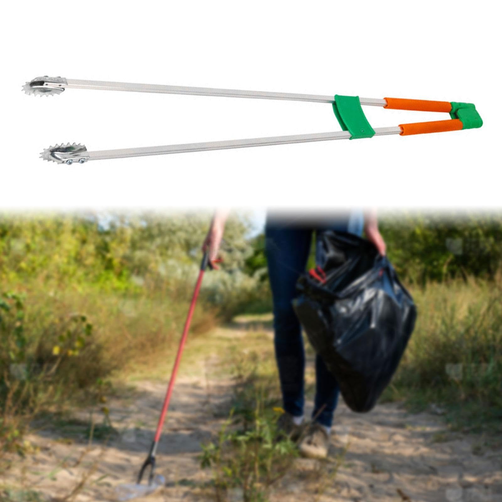 Generic Pinzas para Recoger Basura, Herramienta de Alcance, Pinzas de Basura Resistentes, Recogedor de Basura para Césped, Naranja