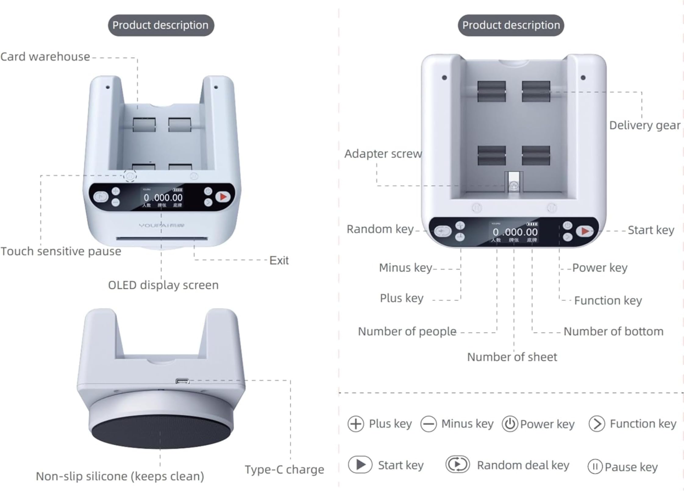 Amazon | TTBD 自動カードシャッフル、カードディーラー